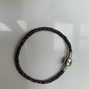 Purple Leather Bracelet